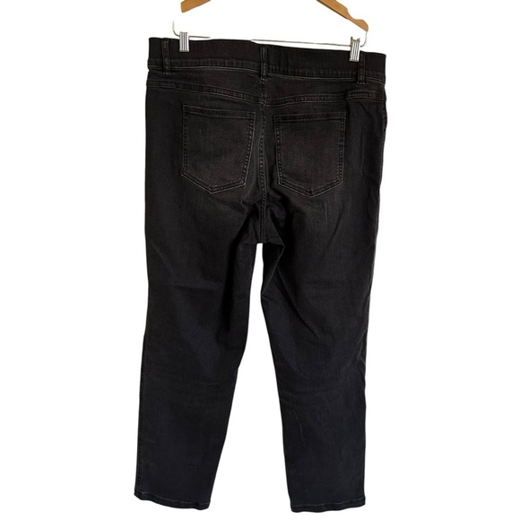 Spanx size XL Black Wash Pull On Jeans Jeggings Pants Stretch Inseam 28.5” - Picture 2 of 5